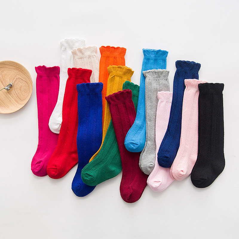Baby Sock Oximeter - Kaus kaki panjang setinggi lutut Ruffle