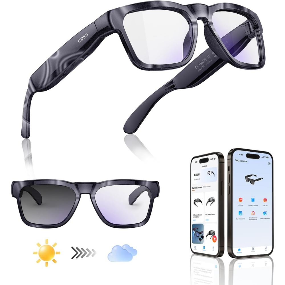 Smart Glasses Lens - Kacamata AI Pintar dengan Audio Bluetooth,