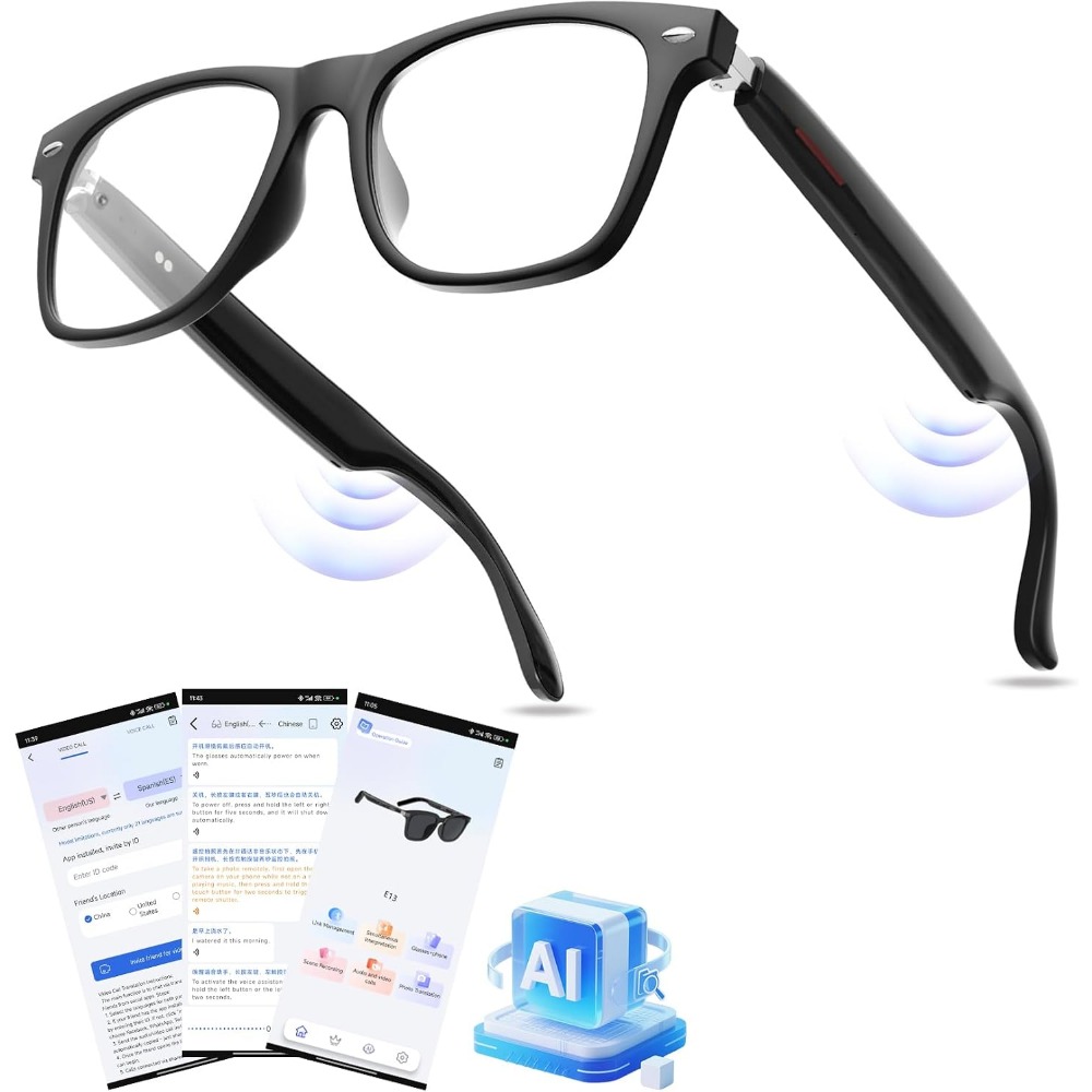 Smart Glasses Lens - Kacamata Pintar dengan Terjemahan Real-Time, Audio