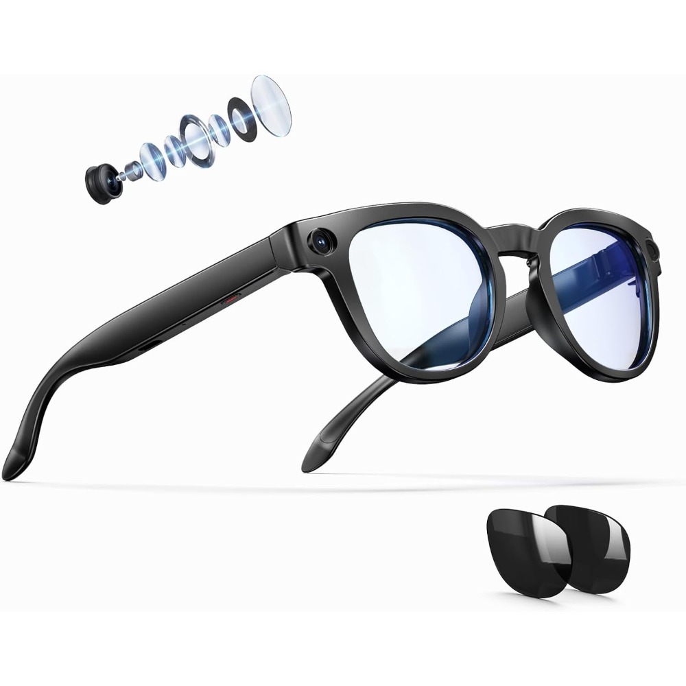 Smart Glasses Lens - Kacamata Pintar dengan Kamera 8MP, Video