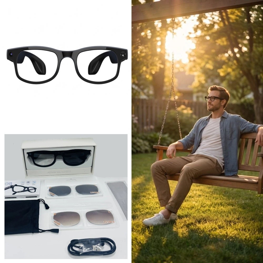 Smart Glasses Lens - Kacamata Pintar AI 2 in 1,