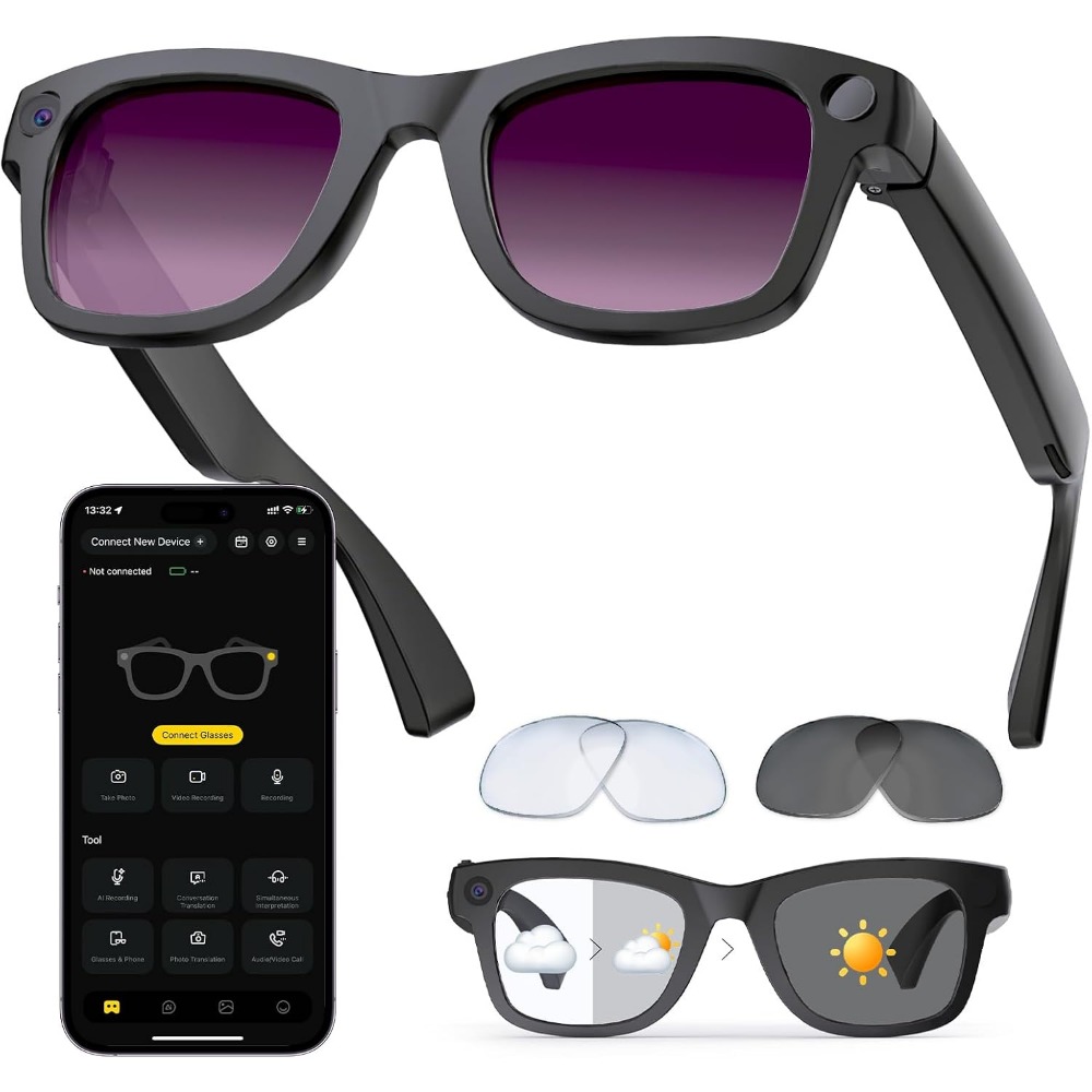 Smart Glasses Lens - Kacamata Pintar dengan Terjemahan AI, Panggilan