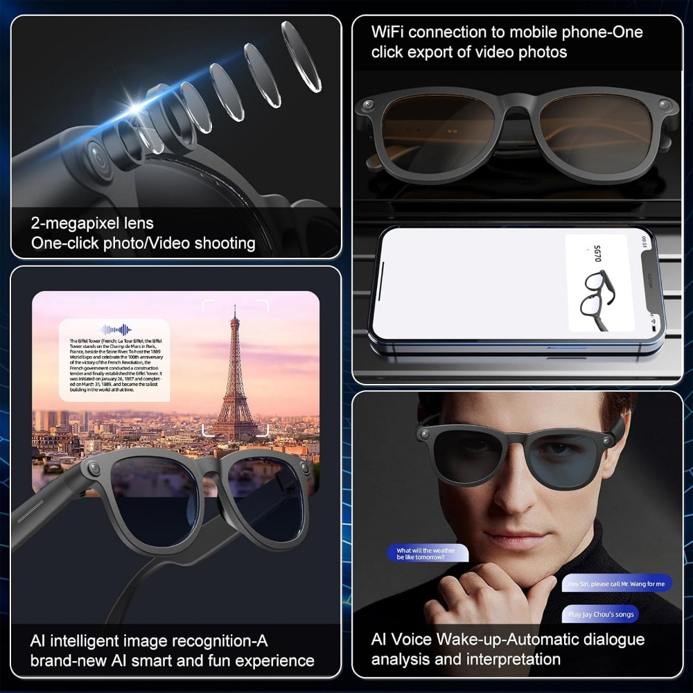 Kacamata Pintar dengan Kamera  - Smart Glasses Lens ulasan dan harga