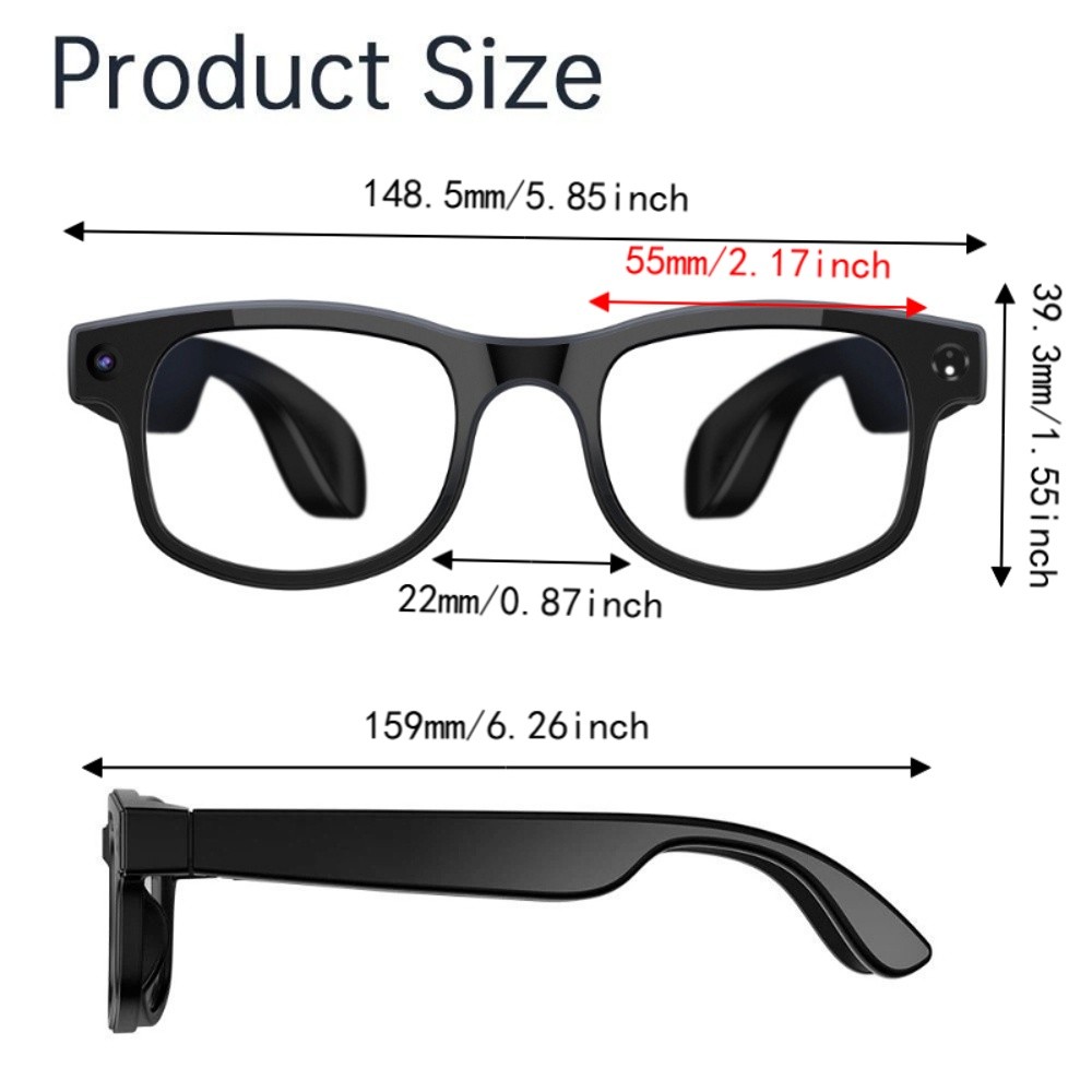 Kacamata Pintar AI 2 in 1, Fot - Smart Glasses Lens ulasan dan harga