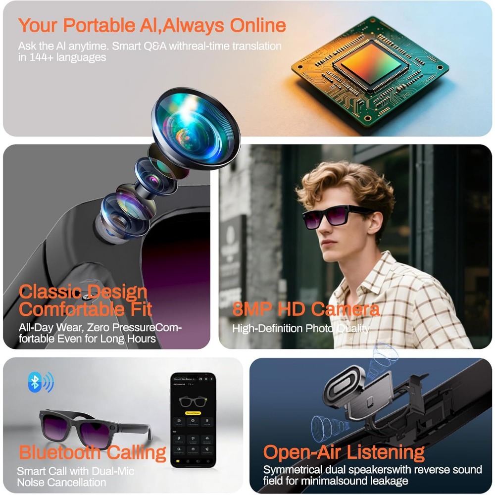 Kacamata Pintar dengan Terjema - Smart Glasses Lens ulasan dan harga