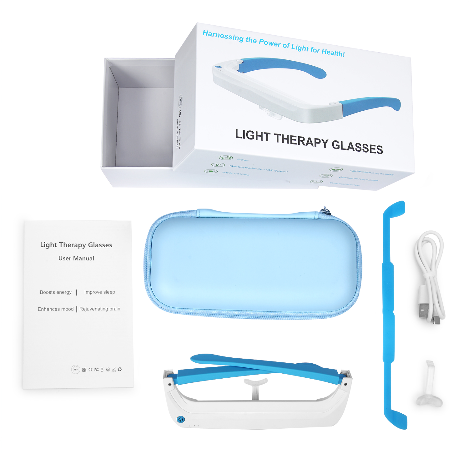 Kacamata Terapi Cahaya SAD yan - Light Therapy Glasses ulasan dan harga