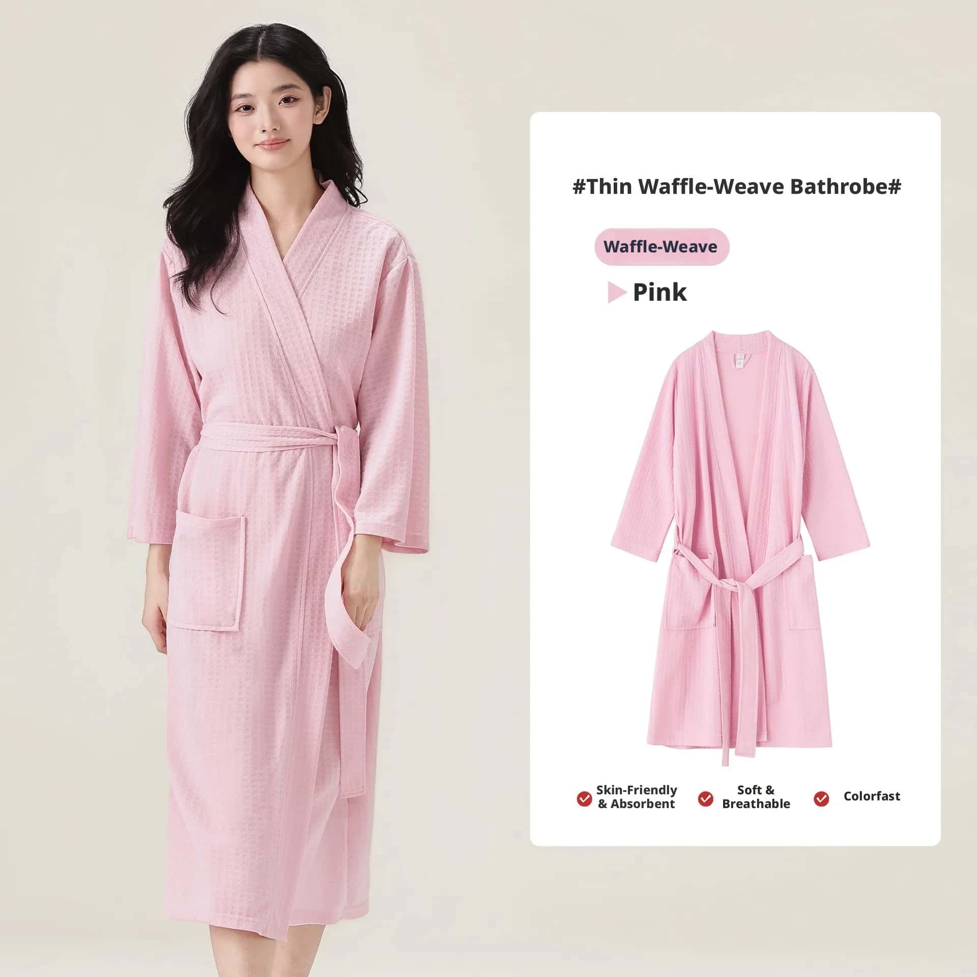 Jubah Mandi Waffle Minimalis U - Smart Knee Wrap ulasan dan harga