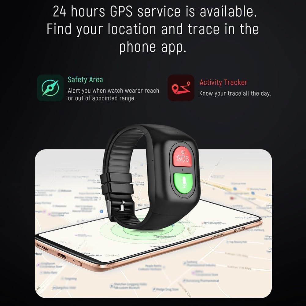 Wonlex S8 jam tangan pelacak G - Fall Detection Watch ulasan dan harga