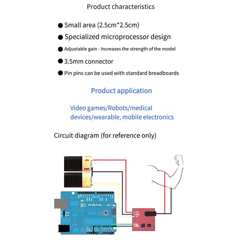 B50B-3X Modul Sensor Listrik O - Muscle Sensor Emg ulasan dan harga